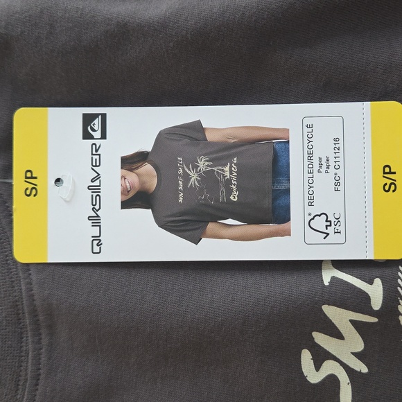 Quiksilver Size Small Cream,‎ Pink, and Brown Women's T-Shirt Trio NWT - Picture 6 of 9